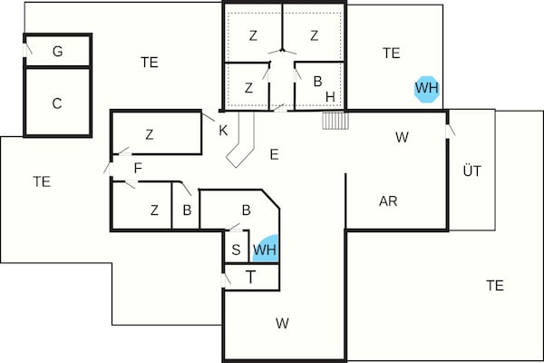 Foto van Luxe retraite met tennis -- Traum Ferienwohnungen - Vakantiehuis in Rømø - FloorPlan