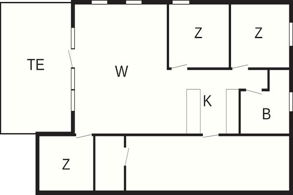 Foto van Gerenoveerd huisje in Juelsminde - Vakantiehuis in Juelsminde - FloorPlan