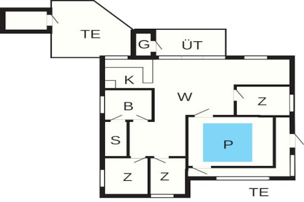 Foto van Verblijf aan zee met zwembad - Vakantiehuis in Ørsted - FloorPlan