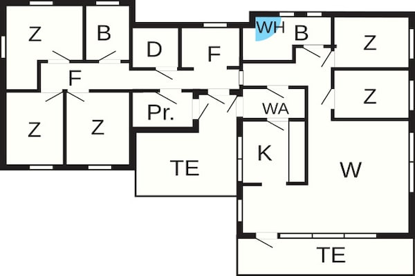 Foto van 12 persoons vakantie huis in Kvenvær - Vakantiehuis in Kvenvær - FloorPlan