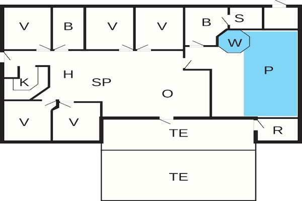 Foto van Luxe strandhuis met zwembad - Vakantiehuis in Nordborg - FloorPlan