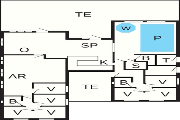 Foto van Luxe vakantieverblijf met zwembad aan zee - Vakantiehuis in Bogense - FloorPlan
