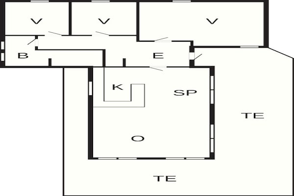 Foto van Gerenoveerd huisje in Bratten - bij Traum - Vakantiehuis in Jerup - FloorPlan
