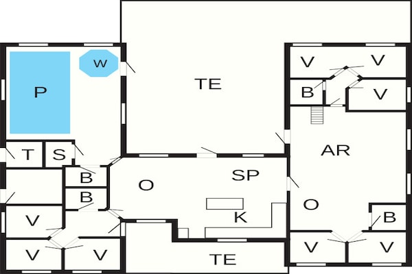 Foto van Luxe vakantieverblijf met zwembad - Vakantiehuis in Bogense - FloorPlan