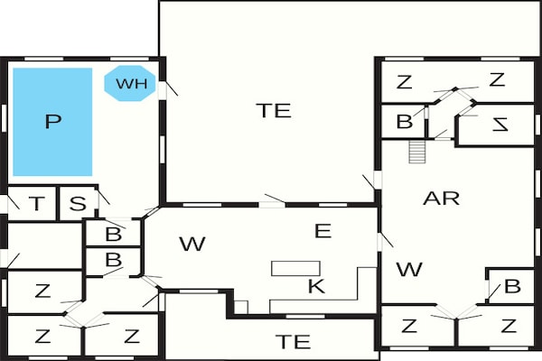 Foto van Luxe vakantieverblijf met zwembad - Vakantiehuis in Bogense - FloorPlan