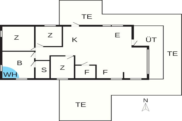 Foto van 6 persoons vakantie huis in Hadsund-By Traum - Vakantiehuis in Hadsund - FloorPlan