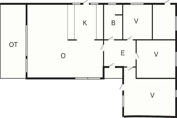 Foto van Modern toevluchtsoord in Marielyst - Vakantiehuis in Væggerløse - FloorPlan
