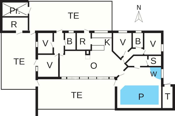 Foto van Luxe vakantieverblijf aan het strand - Vakantiehuis in Fanø - FloorPlan