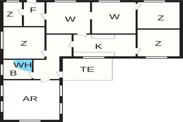 Foto van Charmant toevluchtsoord op Mando - Vakantiehuis in Ribe - FloorPlan