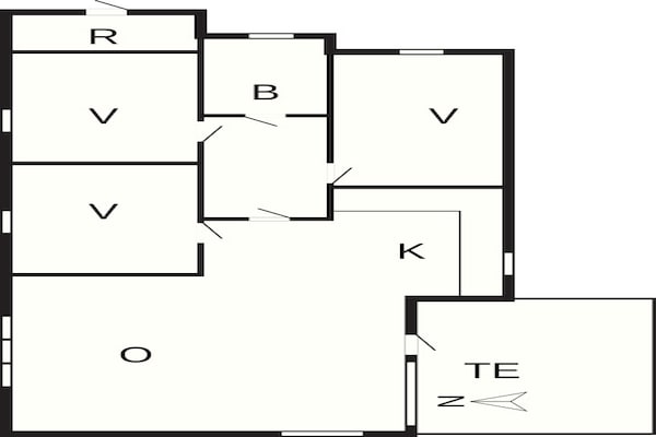 Foto van Kustvakantie met voorzieningen - Vakantiehuis in Hvide Sande - FloorPlan