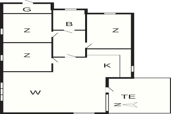 Foto van Kustvakantie met voorzieningen - Vakantiehuis in Hvide Sande - FloorPlan