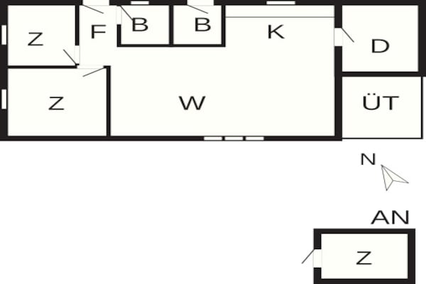 Foto van 6 persoons vakantie huis in Gedser-By Traum - Vakantiehuis in Gedser - FloorPlan