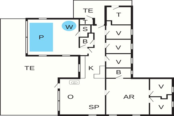 Foto van Luxe zwembadvilla in Marielyst - Vakantiehuis in Idestrup - FloorPlan