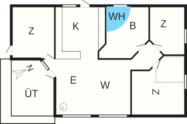 Foto van 6 persoons vakantie huis in Ulfborg-By Traum - Vakantiehuis in Ulfborg - FloorPlan