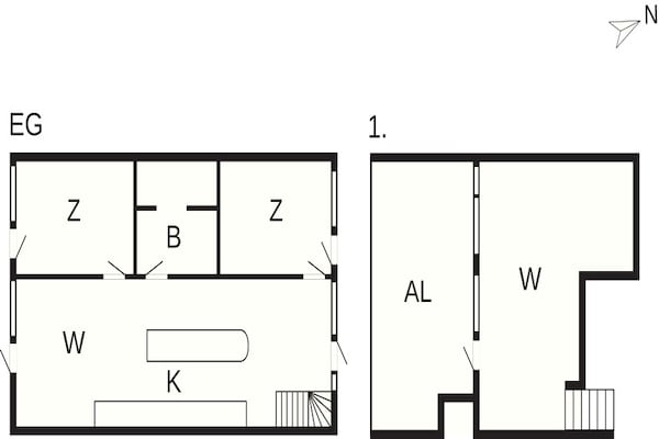Foto van 6 persoons vakantie huis op een vakantie park in Rømø - FloorPlan
