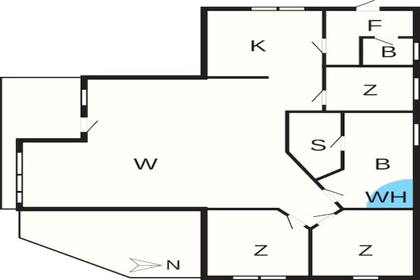 Foto van 6 persoons vakantie huis in Vestervig-By Traum - Vakantiehuis in Vestervig - FloorPlan