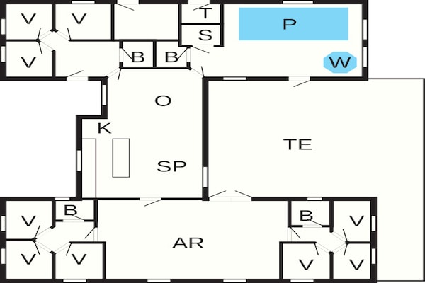 Foto van Luxe vakantieverblijf met zwembad - Vakantiehuis in Frederiksværk - FloorPlan