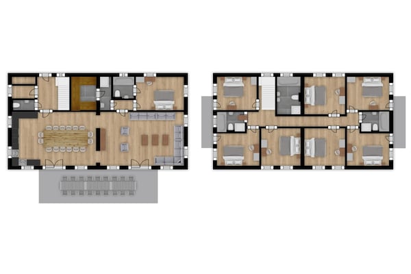 Foto van Luxe Chalet in Obertraun met Zwembad - Vakantiehuis in Obertraun - FloorPlan