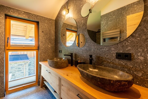 Foto van Mooi chalet in Wölting met natuurlijke vijver - Vakantiehuis in Wölting - BathRoom