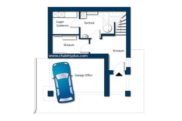 Foto van Alpenchalet met sauna en balkon - Vakantiehuis in Neukirchen - FloorPlan