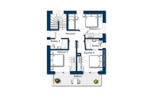 Foto van Alpine Chalet met Ski-In toegang - Vakantiehuis in Neukirchen - FloorPlan