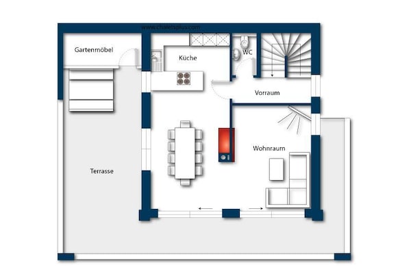 Foto van Chalet Retreat nabij de Kitzbüheler Alpen - Vakantiehuis in Neukirchen - FloorPlan