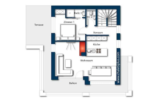 Foto van Chaletverblijf nabij de Krimmler watervallen - Vakantiehuis in Neukirchen - FloorPlan