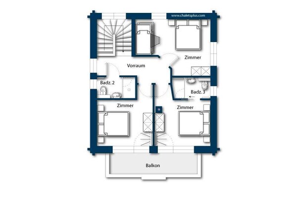 Foto van Chalet met sauna en natuurzwembad - Vakantiehuis in Neukirchen - FloorPlan