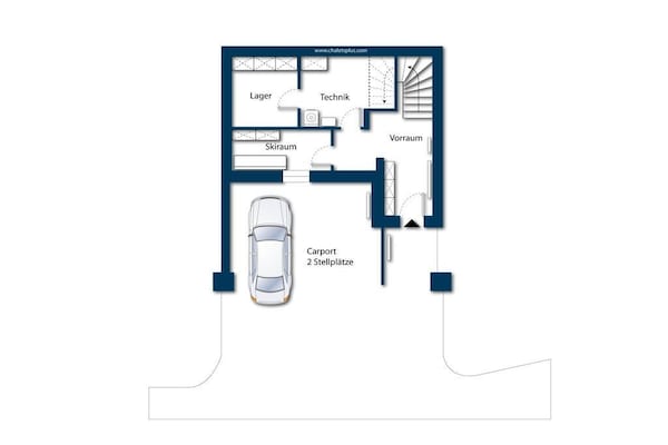Foto van Chalet in Neukirchen bij Skilift & Sauna - Vakantiehuis in Neukirchen - FloorPlan