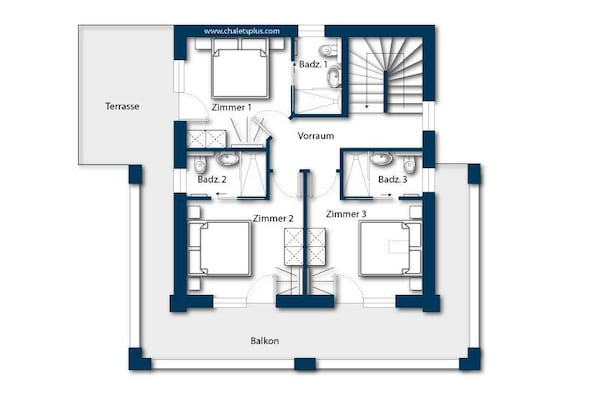 Foto van Wellnesschalet nabij Wildkogel - Vakantiehuis in Neukirchen - FloorPlan
