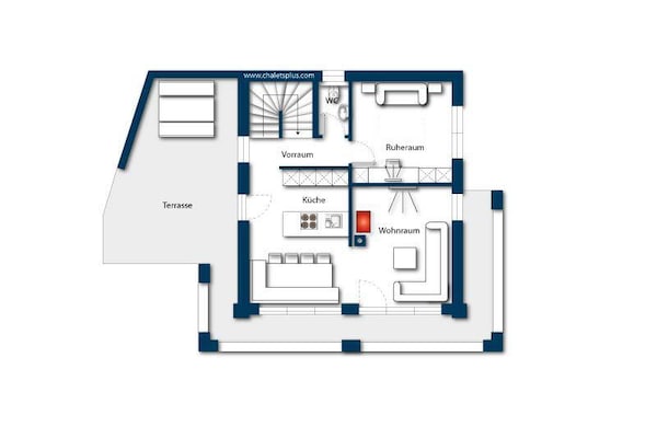 Foto van Familieverblijf in Neukirchen met sauna - Vakantiehuis in Neukirchen - FloorPlan