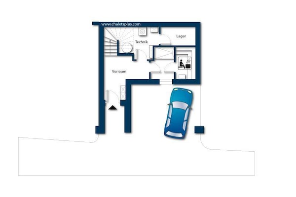 Foto van Familieverblijf in Neukirchen met sauna - Vakantiehuis in Neukirchen - FloorPlan