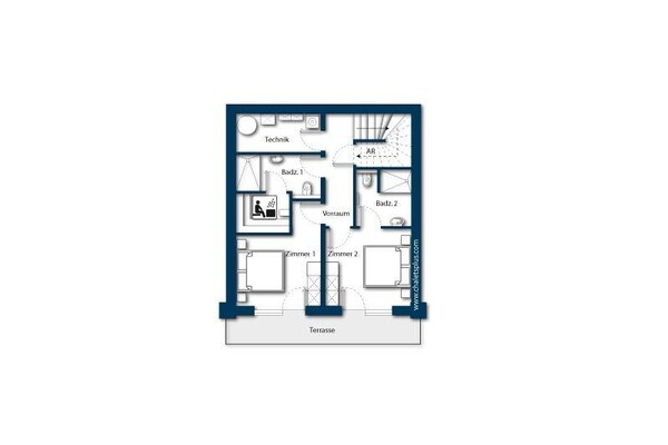 Foto van Chalet in Neukirchen met sauna en balkon - Vakantiehuis in Neukirchen - FloorPlan