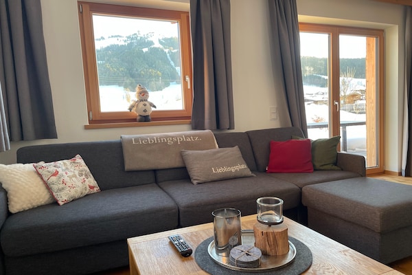 Foto van Chalet in Alpen bij Skilift & Piste - Vakantiehuis in Sankt Ulrich am Pillersee - LivingRoom