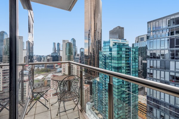 Foto van Luxe 2-slaapkamerapp met rivierzicht, bij casino - Vakantiehuis in Southbank - TerraceBalcony