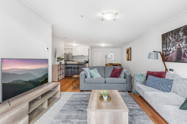Foto van Luxe 2-slaapkamerapp met rivierzicht, bij casino - Vakantiehuis in Southbank - LivingRoom