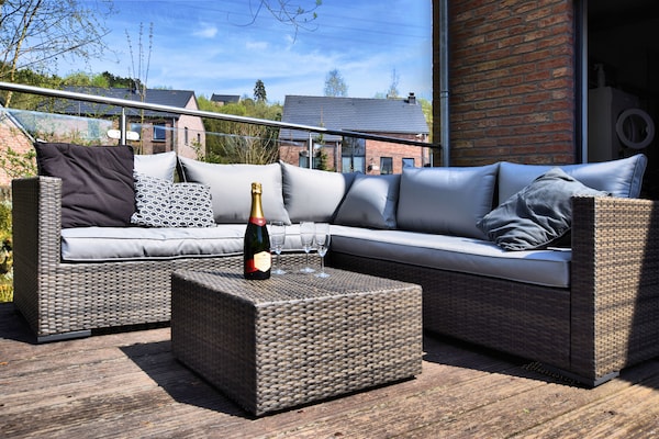 Foto van Gezellig verblijf nabij het bos van Durbuy - Vakantiehuis in Barvaux - TerraceBalcony
