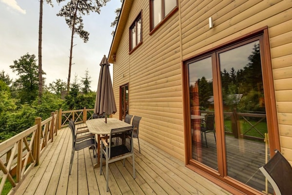Foto van Luxe chalet met sauna in het bos - Vakantiehuis in Barvaux - Terrace
