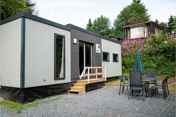 Foto van Gezellig chalet met panoramisch uitzicht - Vakantiehuis in Dochamps - ExteriorSummer