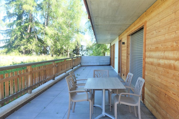 Foto van Appartement in Veysonnaz bij de skibaan - Vakantiehuis in Veysonnaz - TerraceBalcony