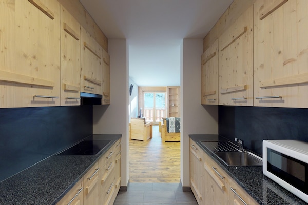 Foto van Appartement met uitzicht op de bergen in Veysonnaz - Kitchen