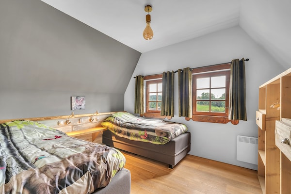 Foto van Villa in Tsjechië met Zwembad en Uitzicht - Vakantiehuis in Vidochov - BedRoom