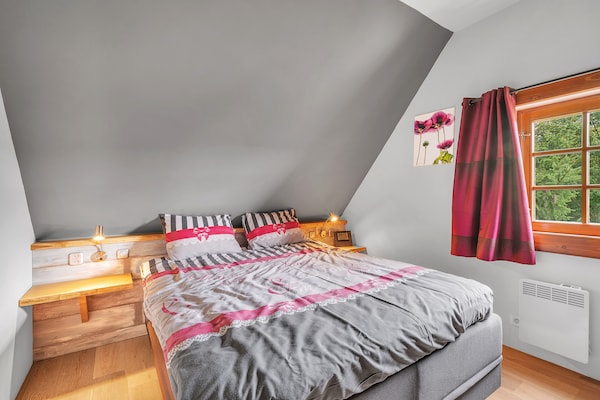 Foto van Villa in Tsjechië met Zwembad en Uitzicht - Vakantiehuis in Vidochov - BedRoom