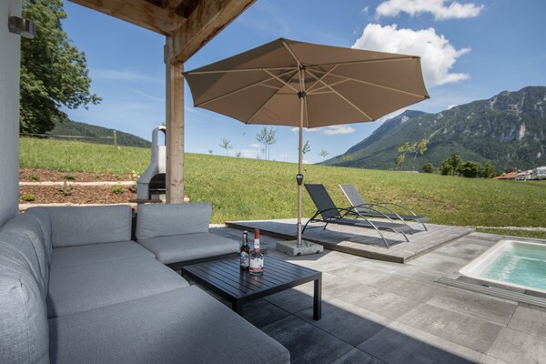 Foto van Chalet Gamsknogel met privézwembad en whirlpool - Vakantiehuis in Inzell - TerraceBalcony