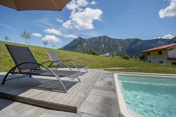 Foto van Chalet Gamsknogel met privézwembad en whirlpool - Vakantiehuis in Inzell - Pool