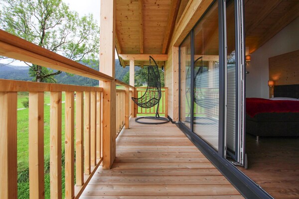 Foto van Chalet Gamsknogel met privézwembad en whirlpool - Vakantiehuis in Inzell - terrace