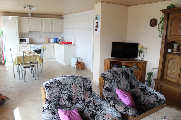 Foto van Gezellig appartement in Brusow met tuin - Vakantiehuis in Kröpelin - LivingRoom