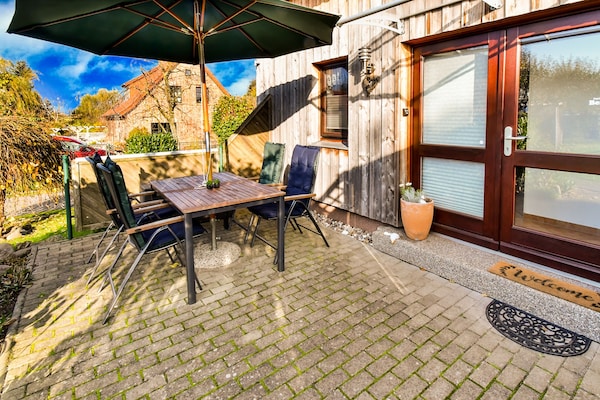 Foto van Modern vakantiehuis in Thorstorf met sauna - Vakantiehuis in Thorstorf - TerraceBalcony