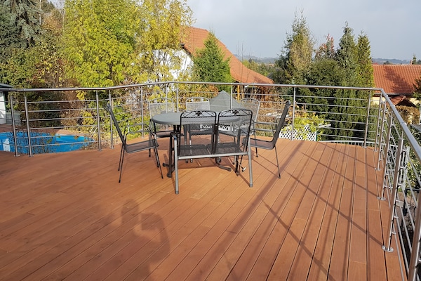 Foto van Groepsverblijf met zwembad - Vakantiehuis in Ballenstedt - TerraceBalcony