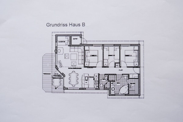 Foto van Familielodge voor 8 personen met sauna - Vakantiehuis in Großenbrode - FloorPlan